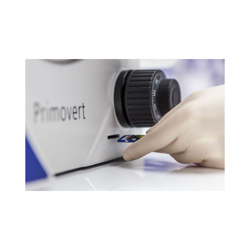 ZEISS inverted microscope Primovert HDcam Ph0, Ph1, Ph2, 40-400x, Ph1, Cond 0.4, Cam 5MP