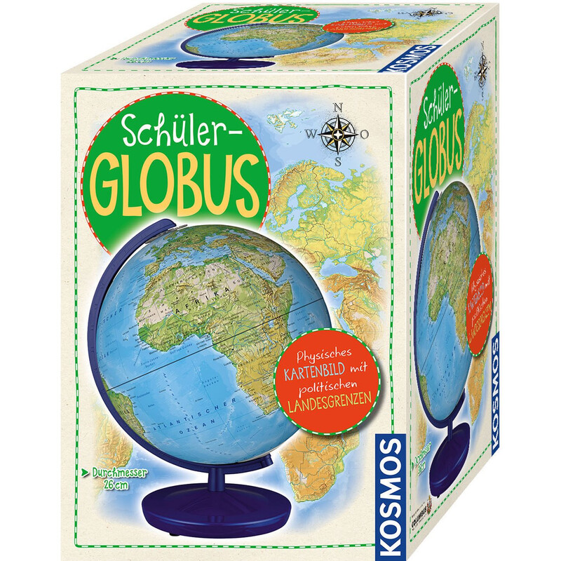 Kosmos Verlag Childrens globe Schülerglobus physisch 26cm