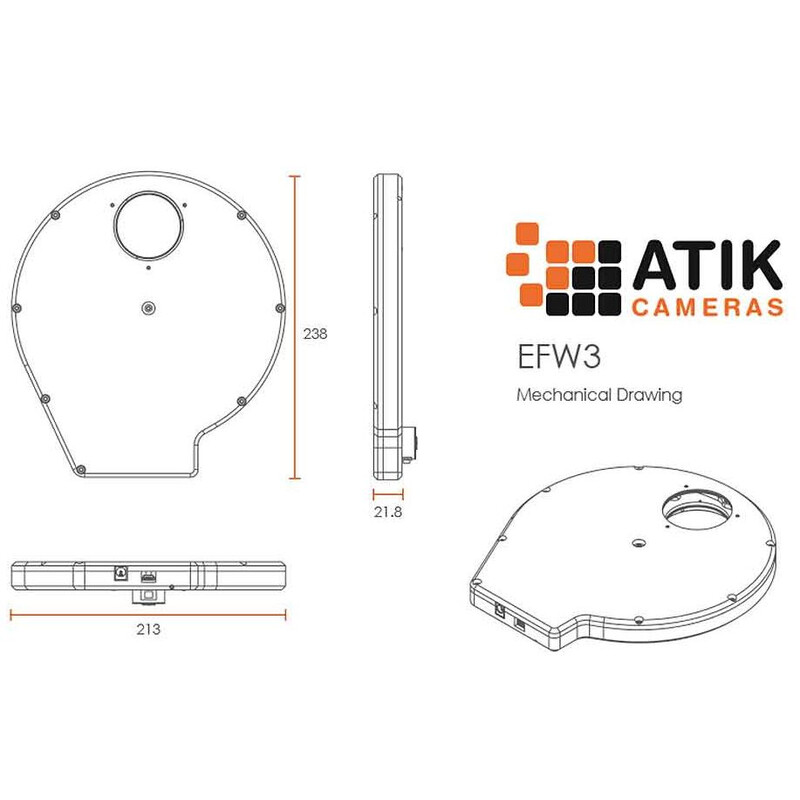 Atik Electronic Filter Wheel EFW3 7x 2"