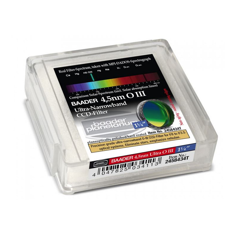 Baader Filters Ultra-Narrowband 4.5nm OIII CCD-Filter 1,25"