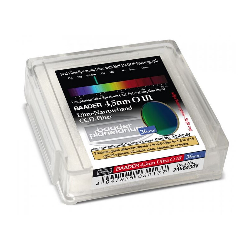 Baader Filters Ultra-Narrowband 4.5nm OIII CCD Filter 36mm