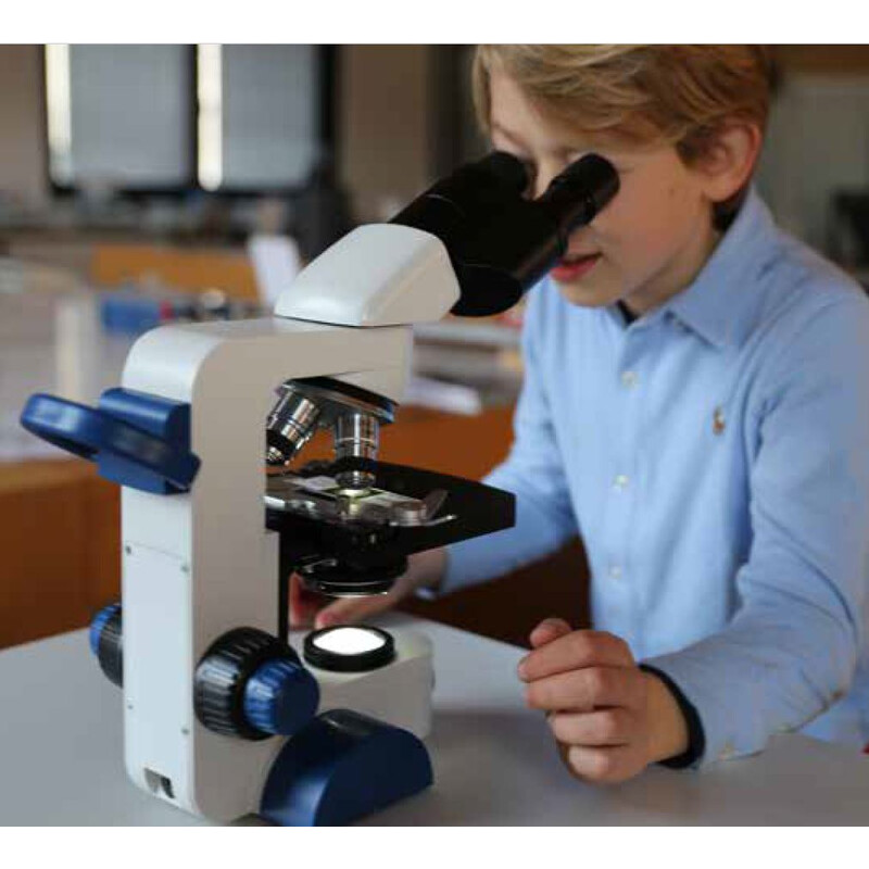 Optika Microscope B-66, bino, 40-400x, LED, battery, cross table