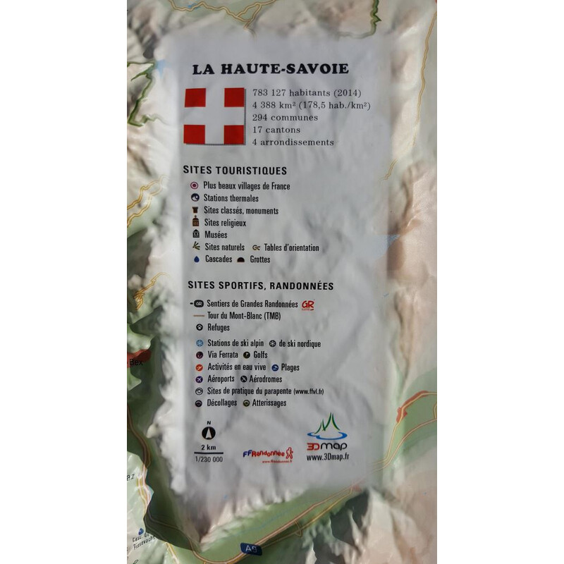 3Dmap Regional map La Haute Savoie