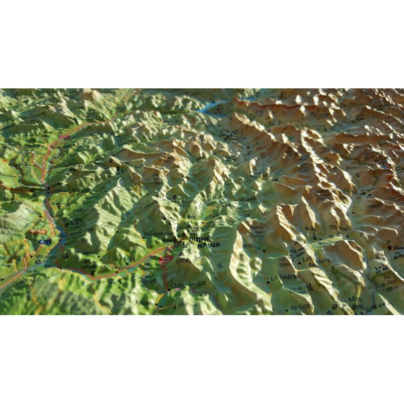 3Dmap Regional map Les Alpes-de-Hautes- Provence