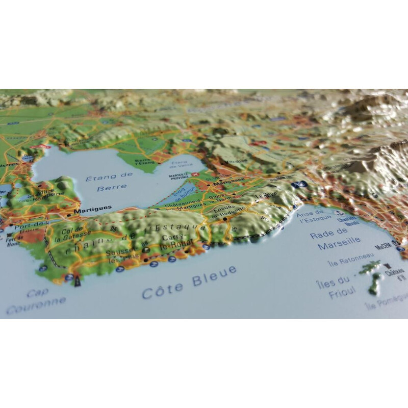 3Dmap Regional map Les Massifs de Provence