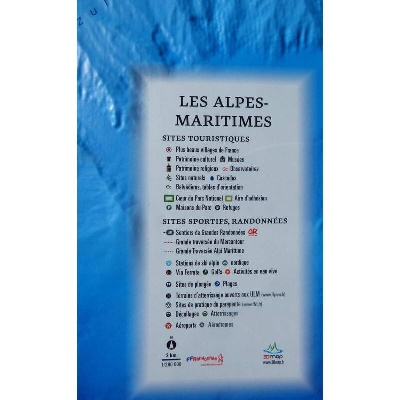 3Dmap Regional map Les Alpes Maritimes