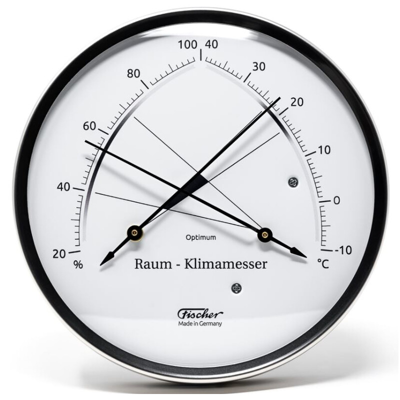 Fischer Weather station room climate meter stainless steel synthethic