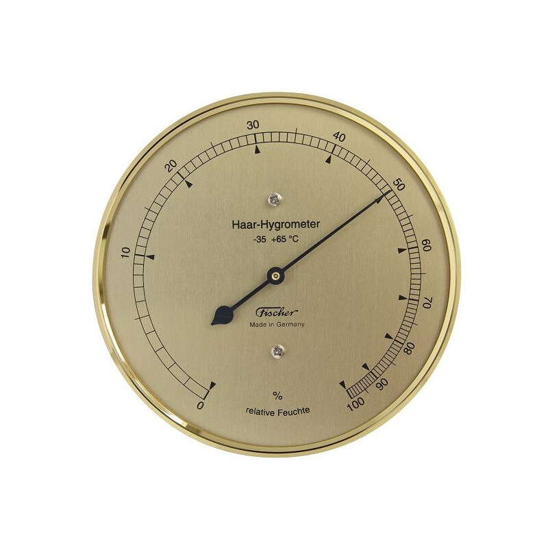 Fischer Weather station Hair-Hygrometer brass