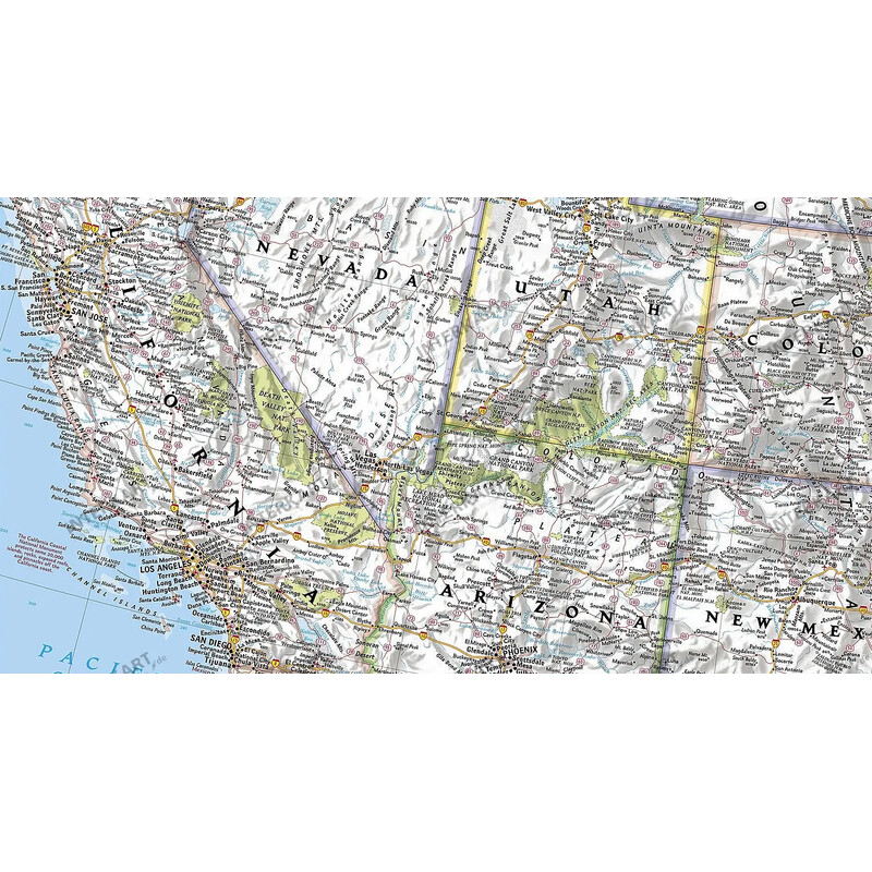 National Geographic USA map politically (111 x 77 cm)