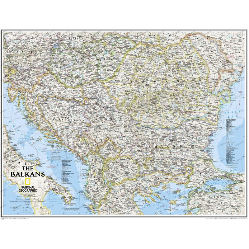 National Geographic Regional Map The Balkans