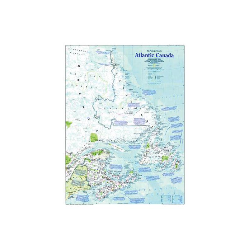 National Geographic Regional map Atlantic Canada