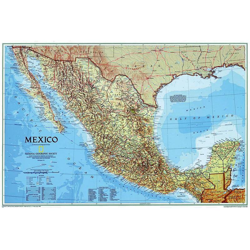 National Geographic Map Mexico