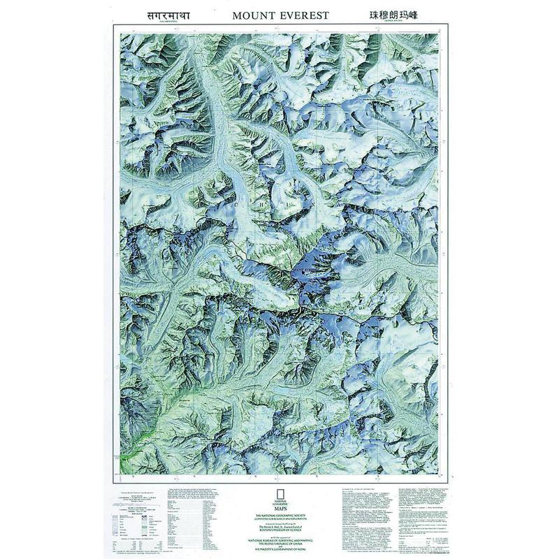 National Geographic Regional map Mt. Everest/Himalayas