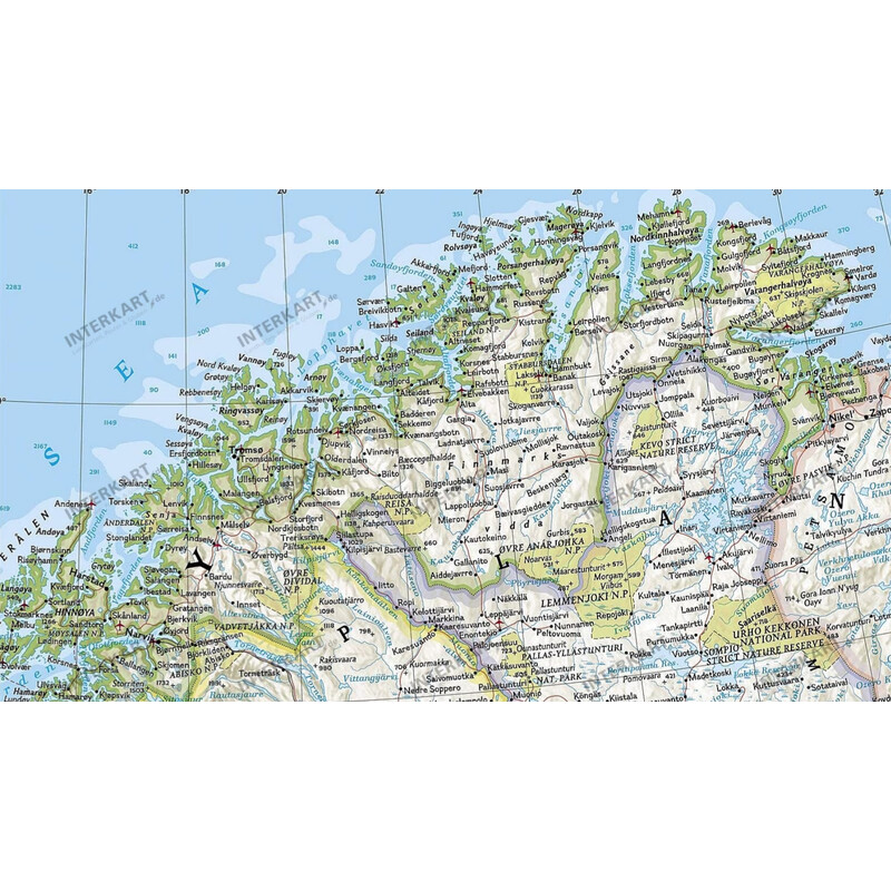 National Geographic Regional map Scandinavia