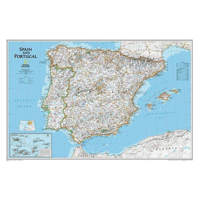 National Geographic Map Spain and Portugal