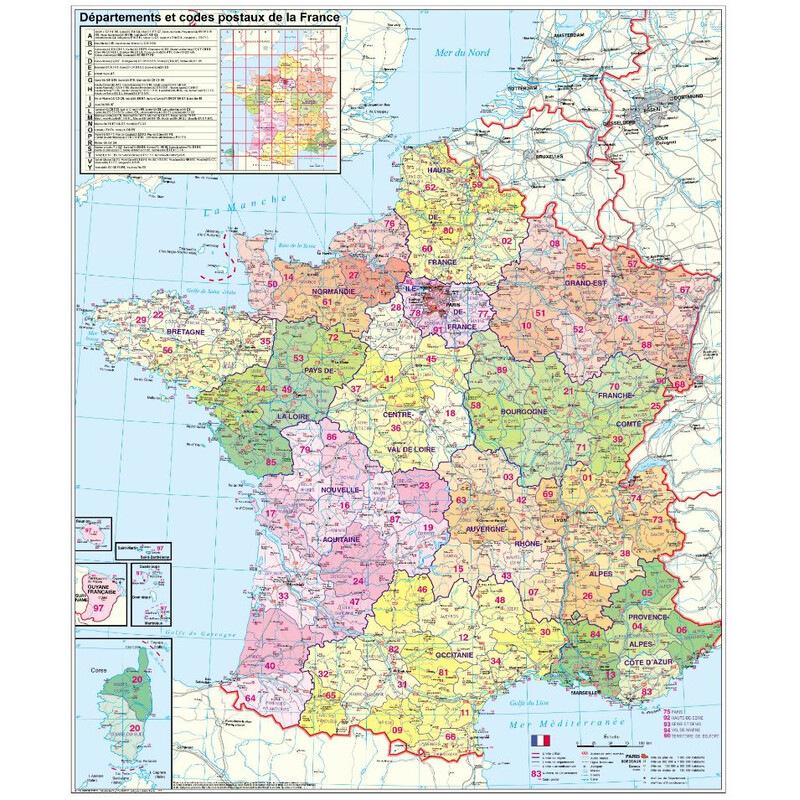 Stiefel France Postal Code Map (French)