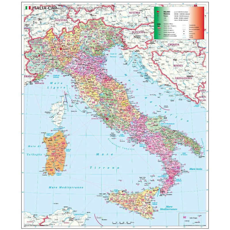 Stiefel Italy Post Code Map (Italian)