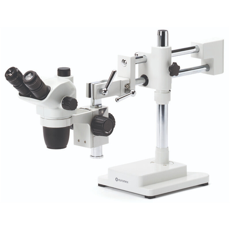 Euromex Stereo zoom microscope NZ.1903-B, 6.7-45x, Doppelarm, Grundplatte, trino