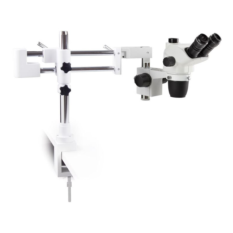 Euromex Stereo zoom microscope NZ.1703-BC, 6.5-55x, Doppelarm, Tischklemme, trino