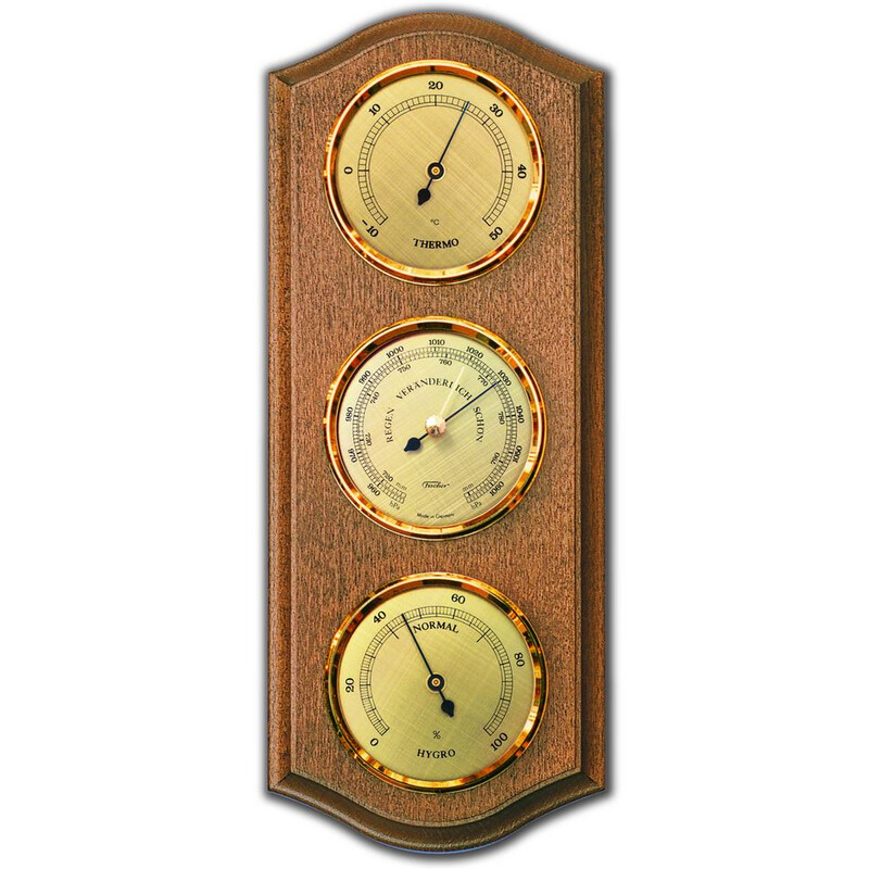 Fischer Weather station Ø 63 mm, oak-coloured, rustic