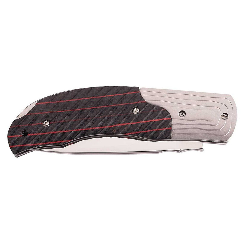 Herbertz Knives Pocket knife, Pakka wood, black/red