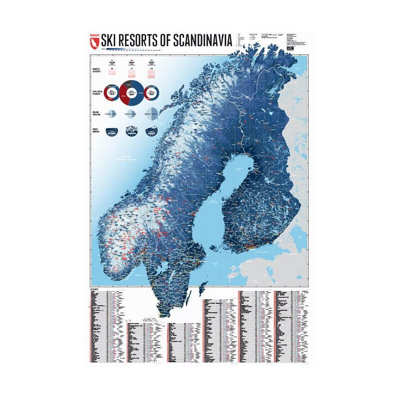 Marmota Maps Regional map Ski Resorts of Scandinavia