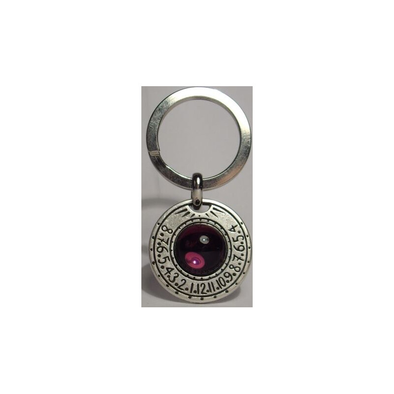 Ragalaxys Keychain Sundial Saturn Amethyst