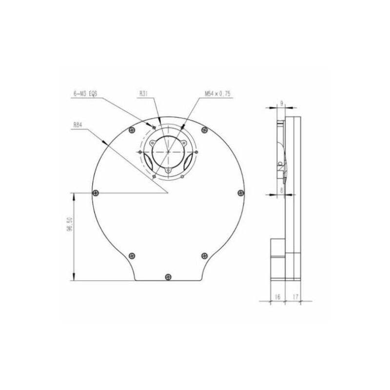 QHY Filter wheel CFW3M-US 7x 36 mm