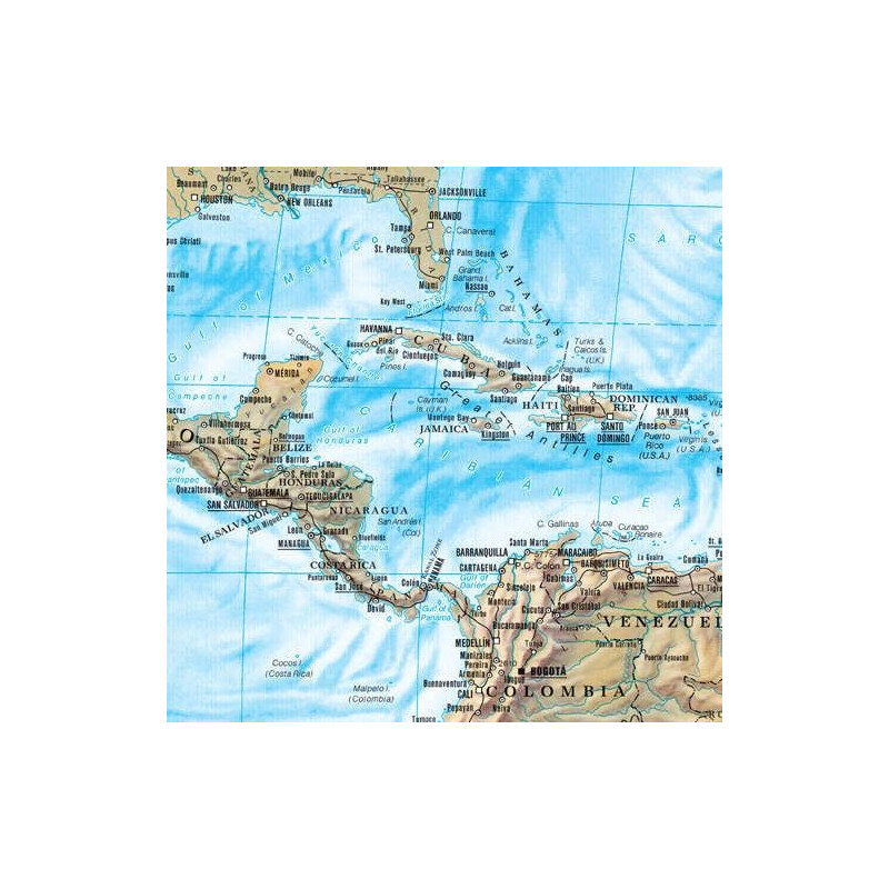 freytag & berndt World map physisch (118 x 82 cm)