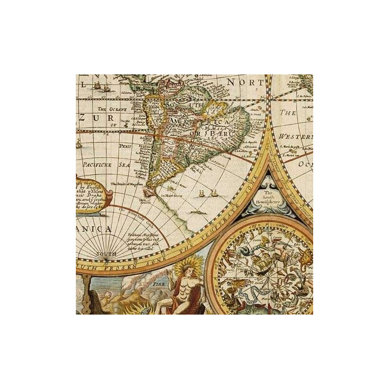 freytag & berndt World map Antique John Speed 1651 (91 x 69 cm)