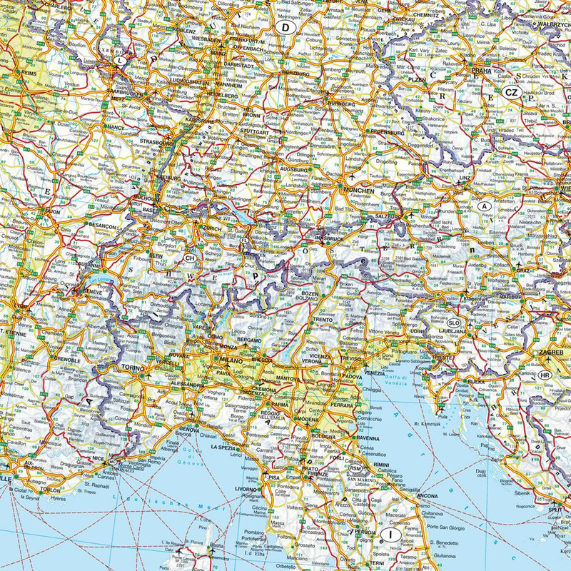 freytag & berndt Continental map Europa (170 x 121 cm)