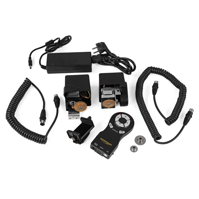 Omegon Mount EQ-500 X set with tracking motor & polar finder