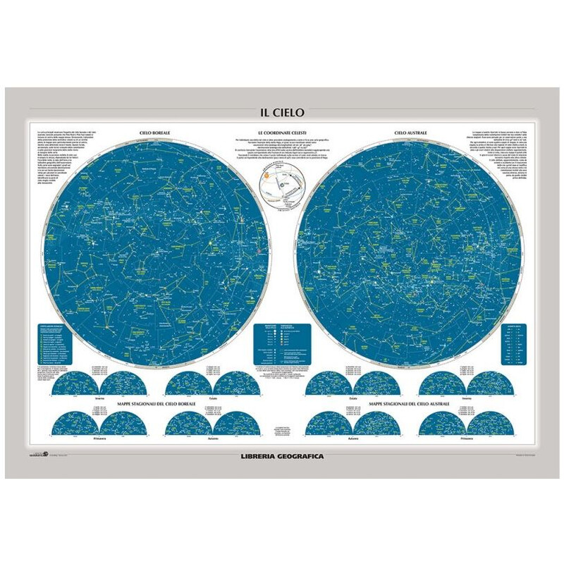 Libreria Geografica Poster Il Cielo/ Le Costellazioni dello Zodiaco astronomico