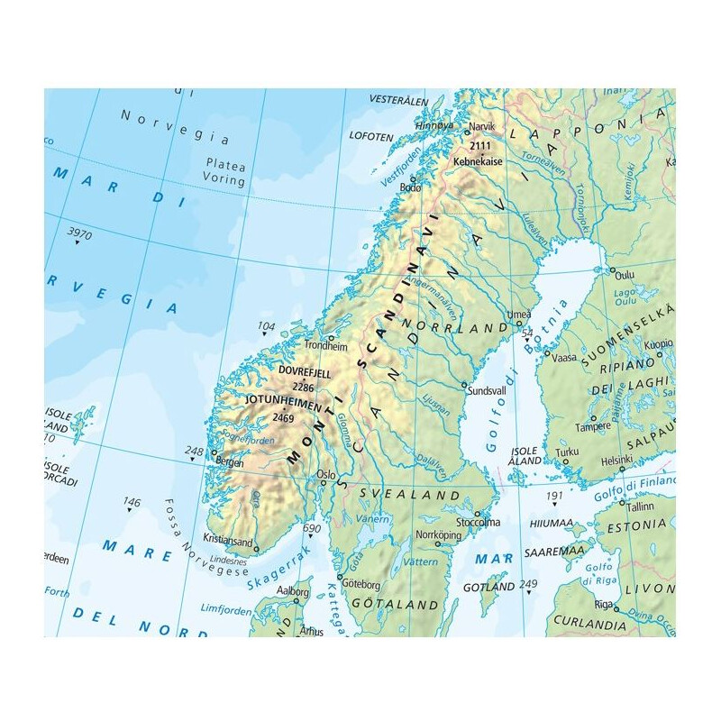 Libreria Geografica Continental map Europa fisica e politica