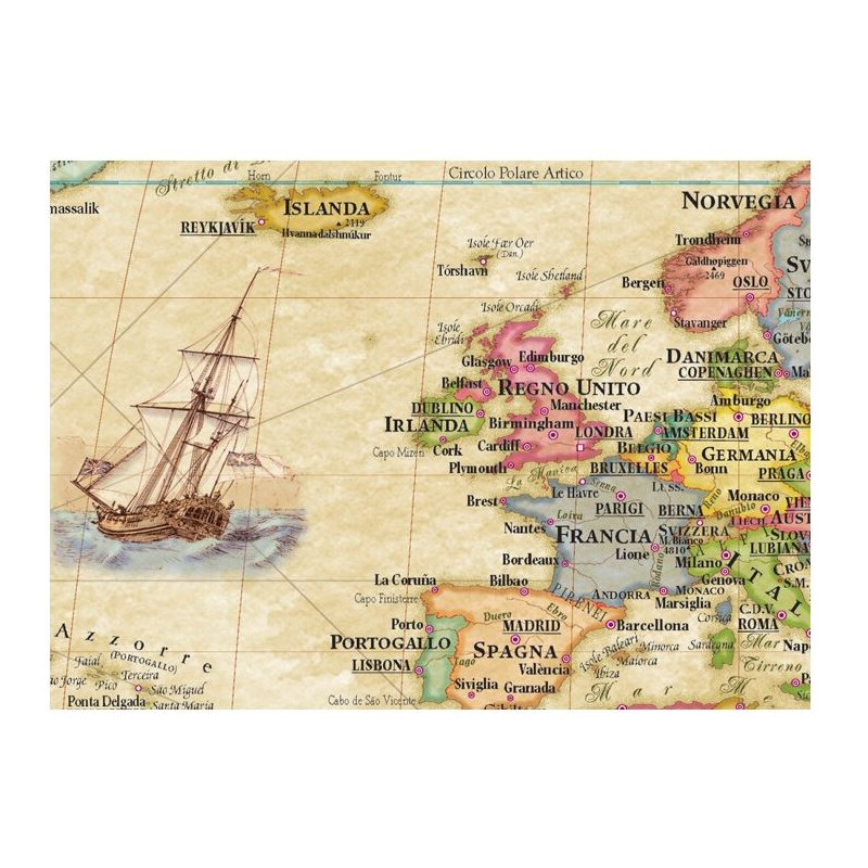 Libreria Geografica World map Planisfero Anticato