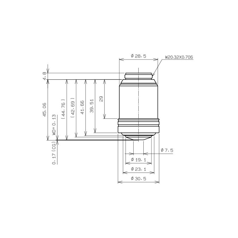 Evident Olympus Objective UPLXAPO100XOPH, 100x, plan, apochro, ph