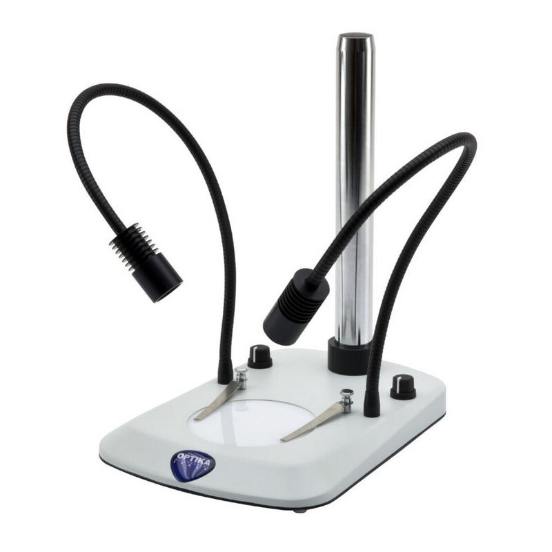 Optika Stand column SZ-ST8, Dual Arm Gooseneck, Incident & Transmitted light