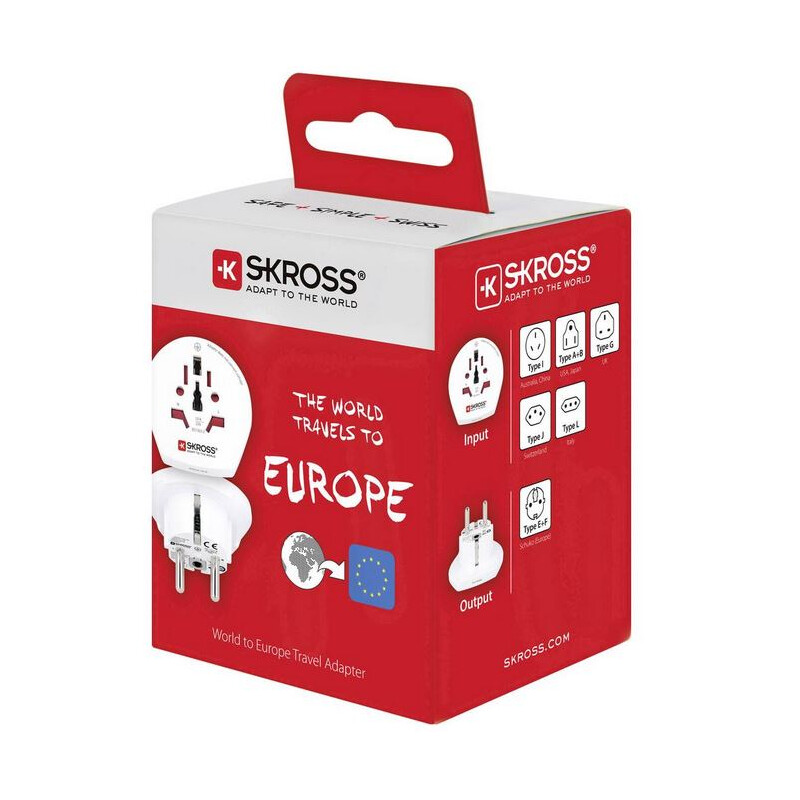 Skross Power pack World to Europe travel adapter