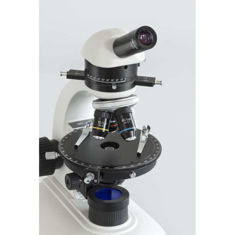 Kern Microscope OPE 118, POL, mono, achromatic, 40x-400x, incident light, halogen, 20W