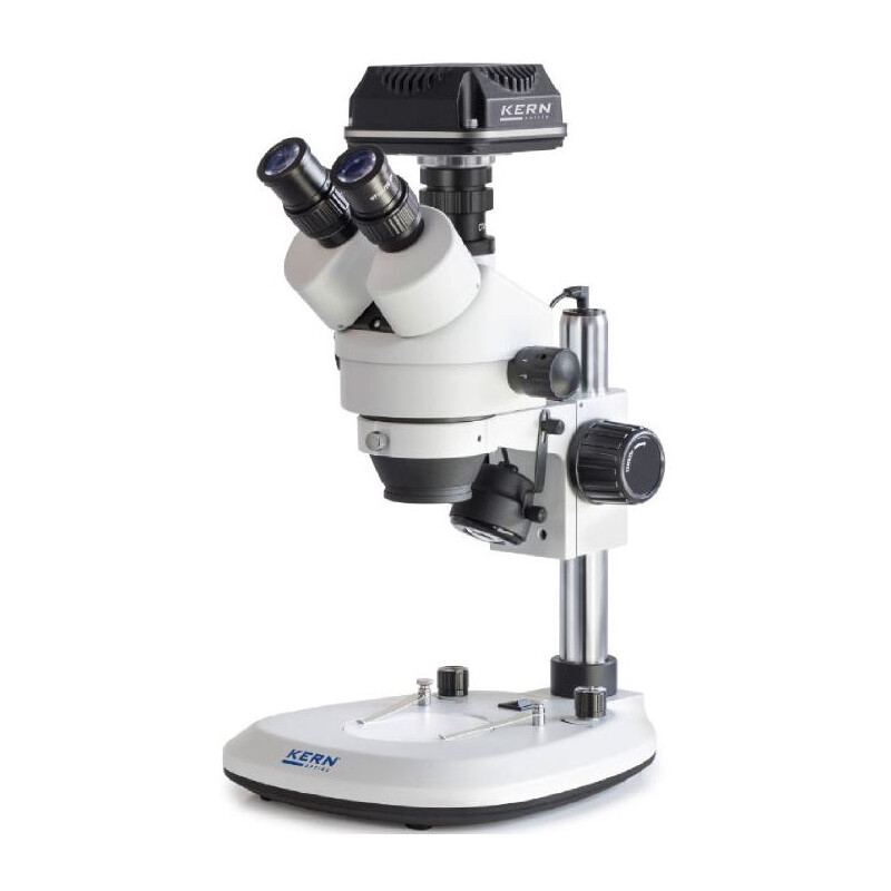 Kern Microscope OZL 464C832, Greenough, Säule, 7-45x, 10x/20, Auf-Durchlicht, 3W LED, Kamera 5MP, USB 3.0
