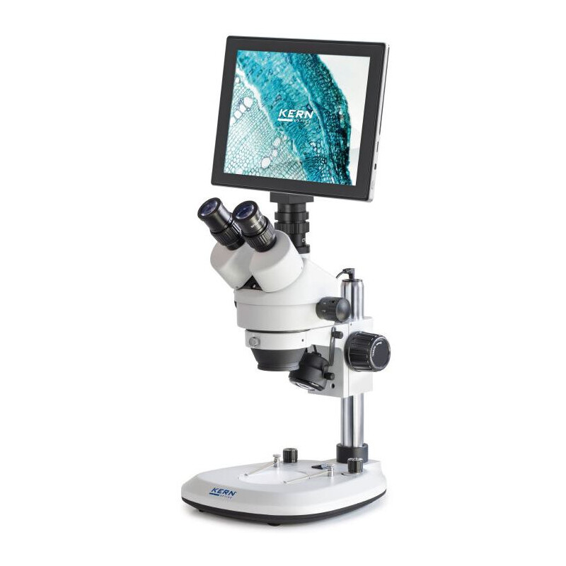 Kern Microscope OZL 464C241, Greenough, Column, 7-45x, 10x/20, Incident/Transmitted light, 3W LED, Camera 5MP, USB 2.0, HDMI, WiFi, Tablet