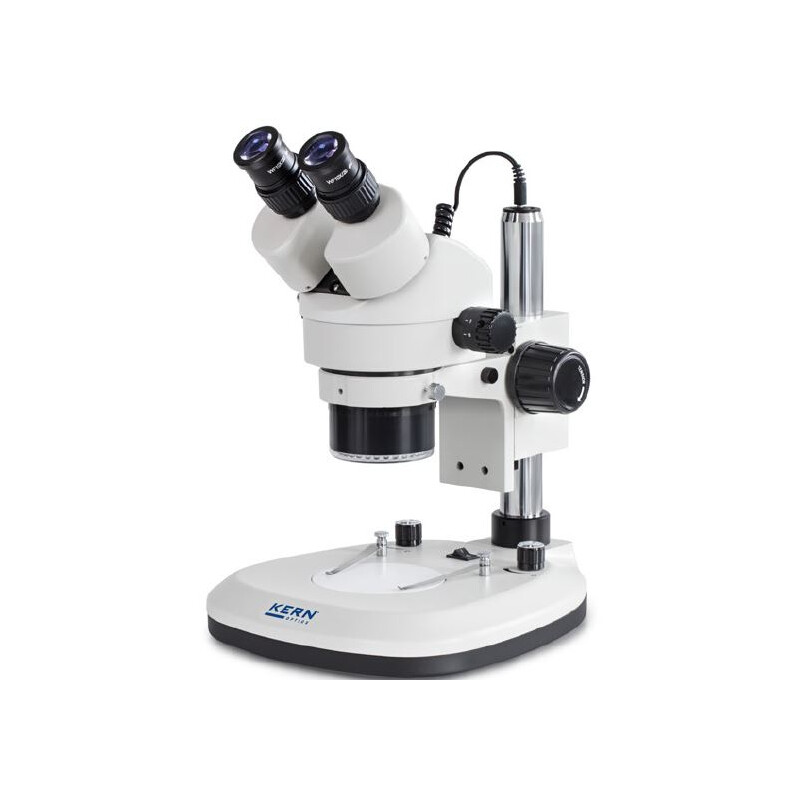 Kern Stereo zoom microscope OZL 466, trino, ring, Greenough, 0.7-4.5x, HWF10x20, 3W LED