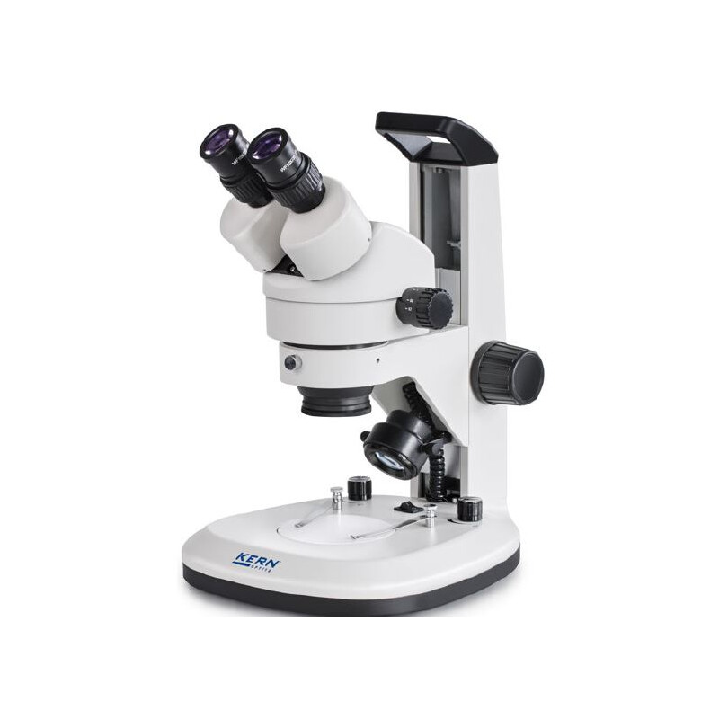 Kern Stereo zoom microscope OZL 467, bino, Greenough, 0.7-4.5x, HWF10x20, 3W LED