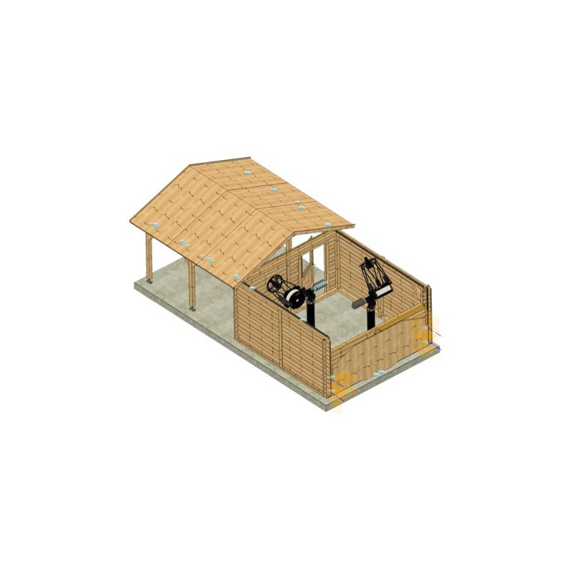 Dome Parts GreenLine Mega observatory with wooden protective cover