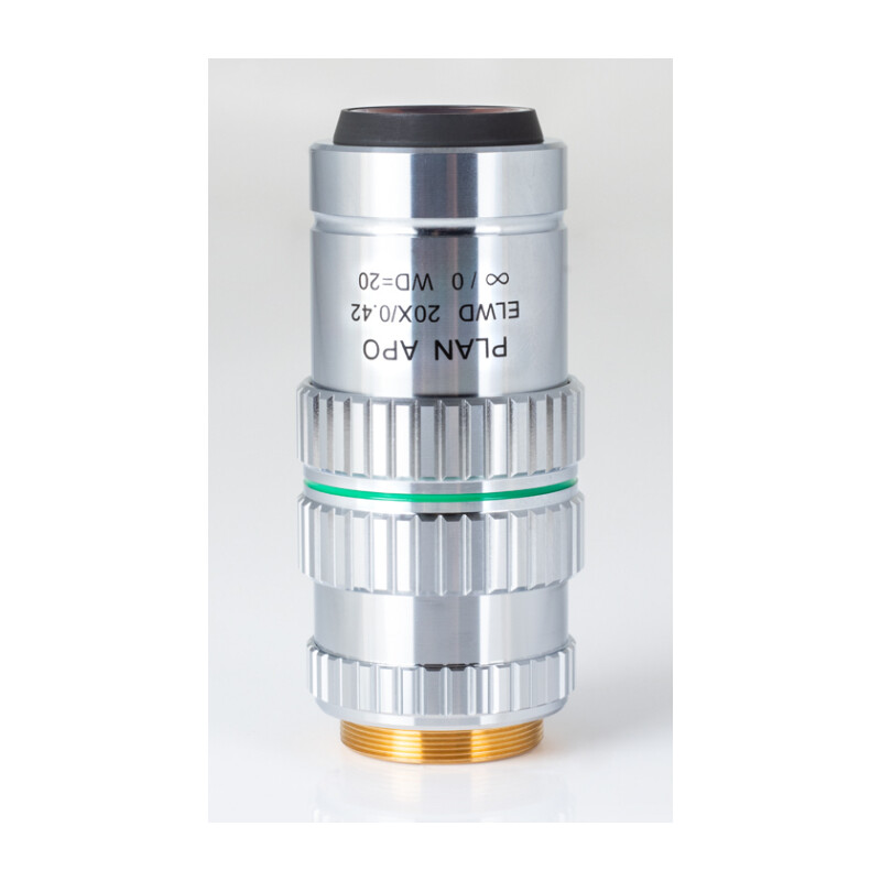 Motic Plan apochromatic objective PA ELWD 20X/0.420 (wd 20mm) parfocality correction