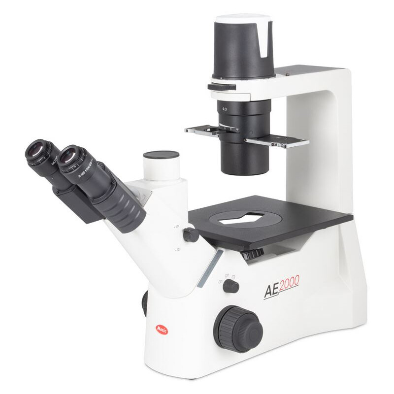 Motic Inverted microscope AE2000 trino, infinity, 40x-200x, phase, Hal, 30W