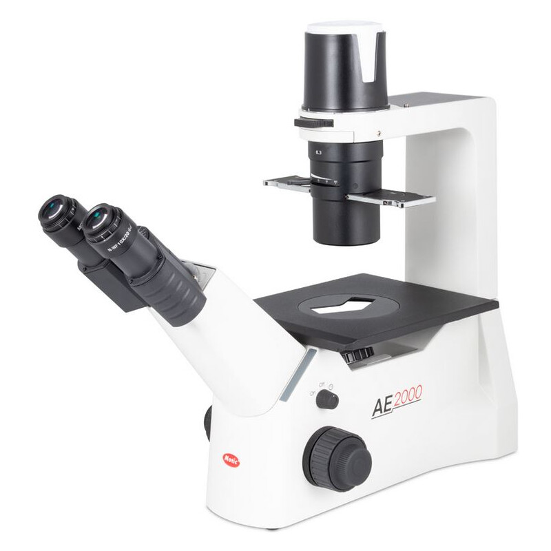 Motic Inverted microscope AE31E bino, infinity, 40x-400x, phase, Hal, 30W