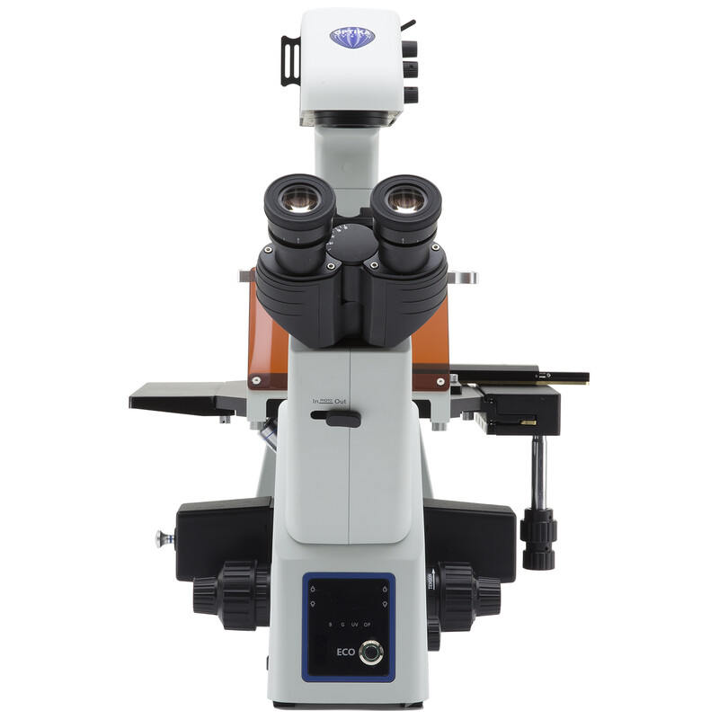 Optika Microscope IM-5FLD-EU, trino, inverted, FL-LED, w.o. objectives, EU