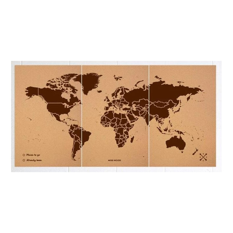 Miss Wood Woody Map Natural Cork XXXL brown