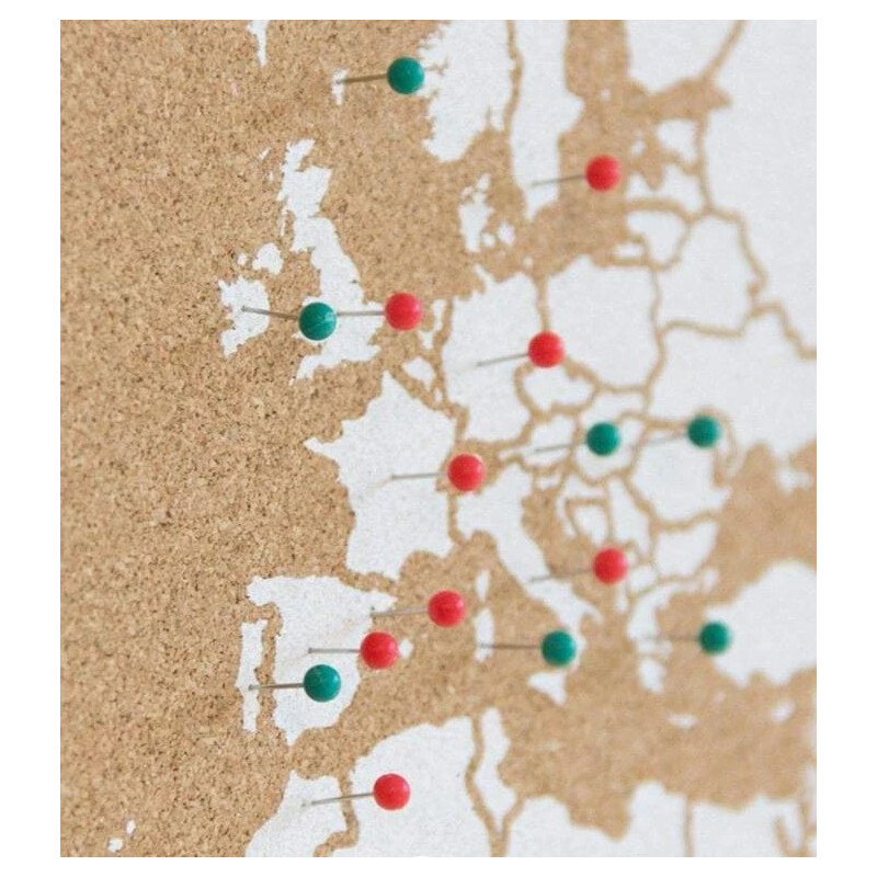 Miss Wood Woody Map Natural Cork XXXL white